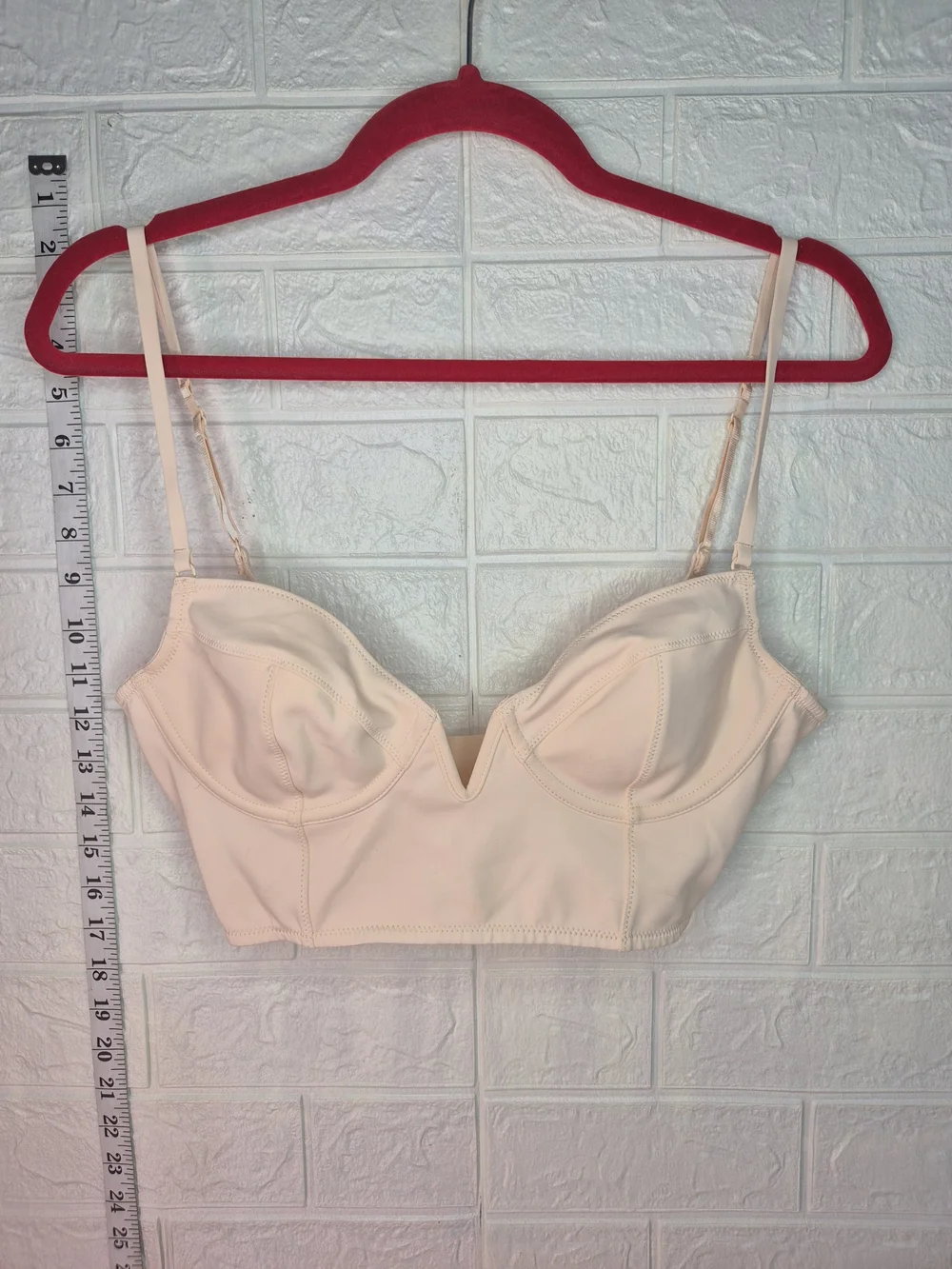 Free People Corset Top bra Cropped Size M Stretch Neutral Beige Multi Way